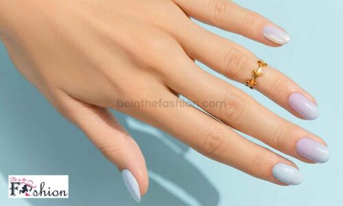 Ice Blue Glazed Nails